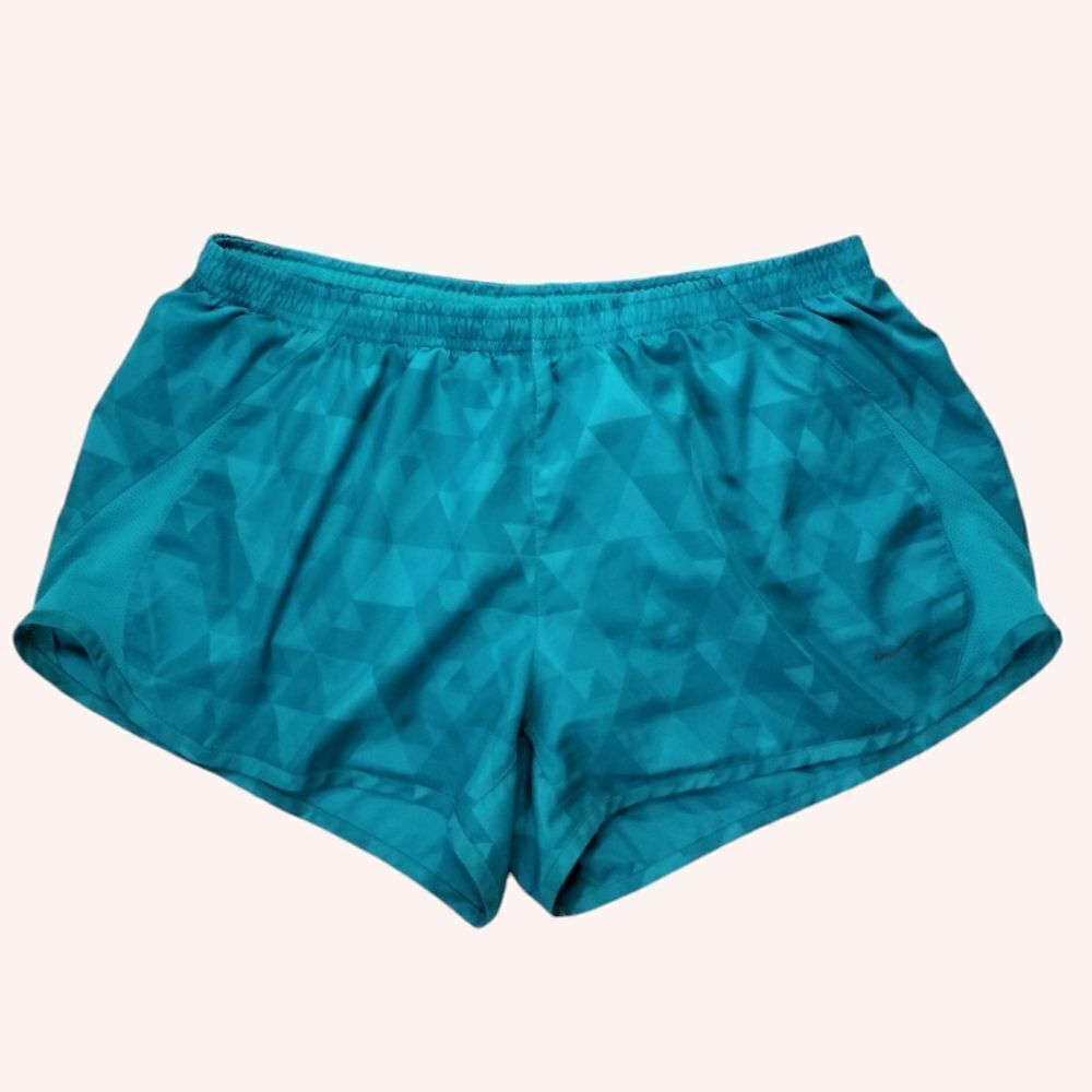 Nike Running Shorts Blue Green Aqua Women's Training and Workout Size L